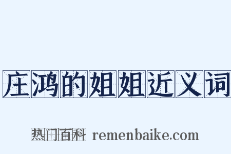 庄鸿的姐姐近义词是什么意思的图片